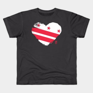 U.S. State - I Love District of Columbia - District of Columbia Flag Kids T-Shirt